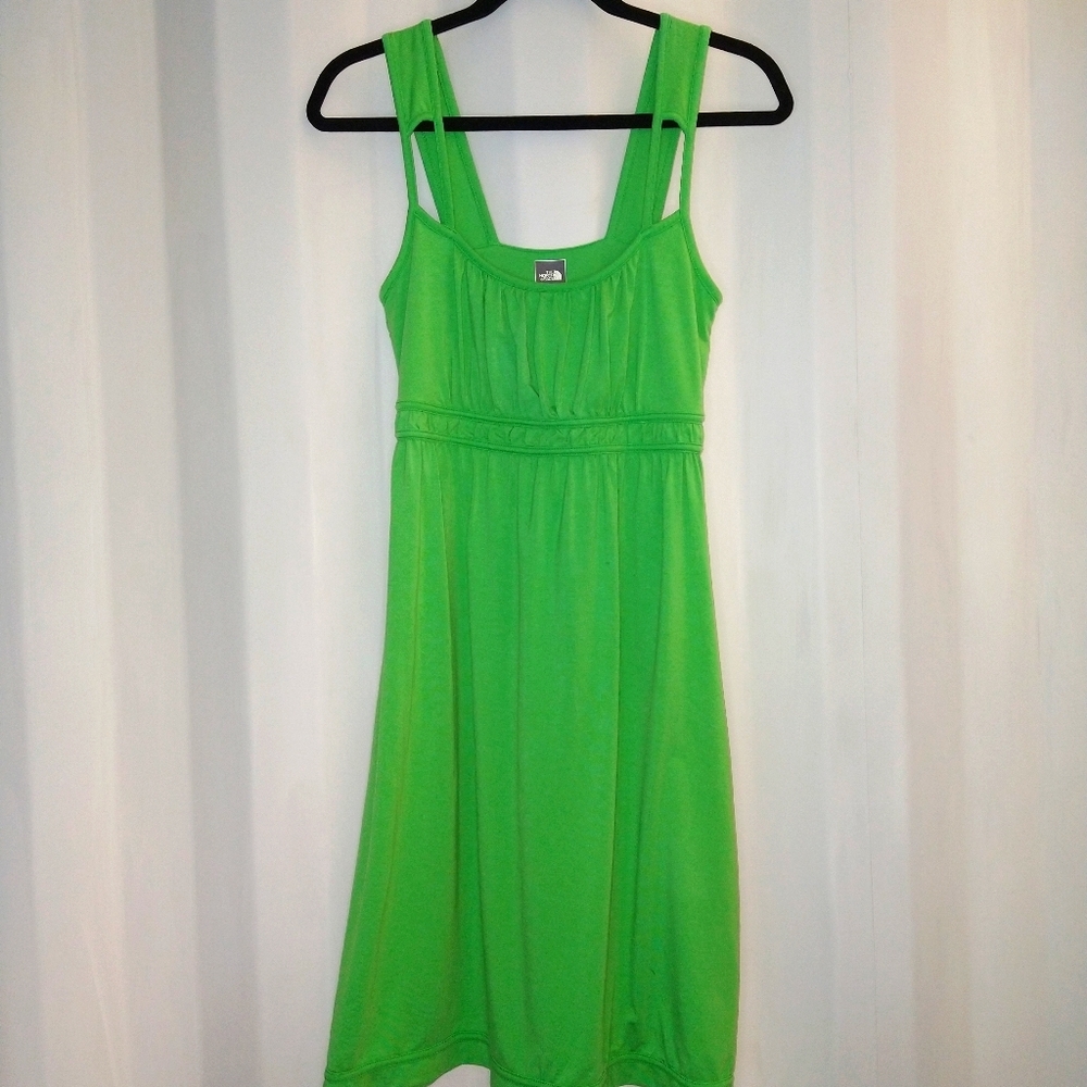 North Face Medium Lime Green Casual  Tank Dress